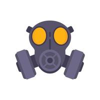 vetor plano de ícone de máscara de gás estêncil. ar químico
