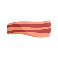 vetor plano de ícone de bacon para churrasco. fatia de carne