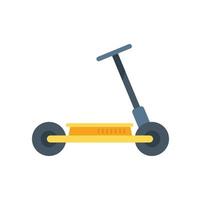 vetor plano de ícone de scooter elétrico ecológico. transporte de pontapé