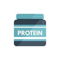 vetor plano de ícone de massa de proteína. recipiente esportivo