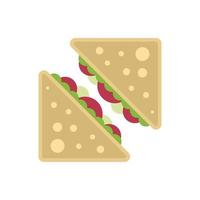 vetor plana de ícone de sanduíche em casa. comida de almoço