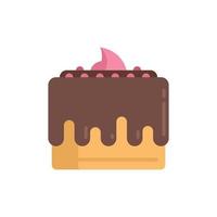 vetor plana do ícone do bolo. feliz Aniversário