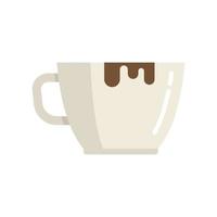 vetor plana de ícone de xícara de café de chocolate. restaurante café
