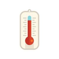 vetor plano de ícone de temperatura de aquecimento. Clima global