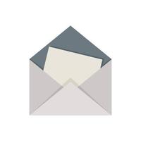 vetor plana do ícone do cartão envelope. enviar mensagem
