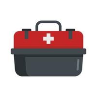 vetor plano do ícone da caixa do kit de primeiros socorros. emergência Médica