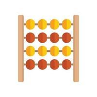 vetor plano do ícone do ábaco de madeira. calculadora matemática