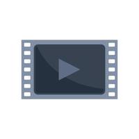 vetor plano de ícone de reprodução de vídeo. botão web