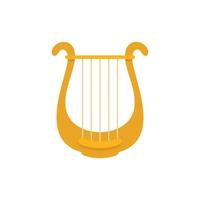 ícone musical de harpa, estilo simples vetor