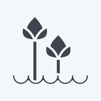 ícone tulipas 2. relacionados ao símbolo da flora. estilo glifo. ilustração simples. plantar. carvalho. folha. rosa vetor