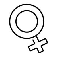 design de vetor de símbolo de gênero, ícone de símbolo feminino em estilo moderno
