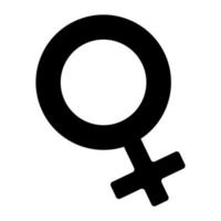 design de vetor de símbolo de gênero, ícone de símbolo feminino em estilo moderno