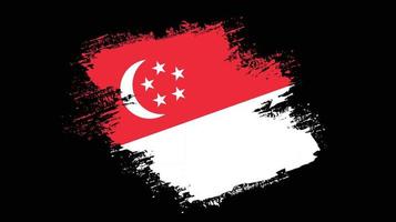 bandeira de estilo grunge de singapura vetor