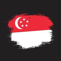 nova bandeira criativa do grunge de singapura vetor