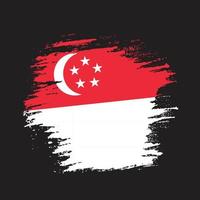 vetor de bandeira de textura profissional de singapura