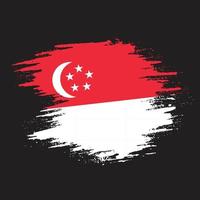 design de vetor de bandeira de textura de singapura