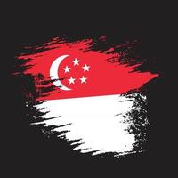 design de vetor de bandeira de textura de singapura