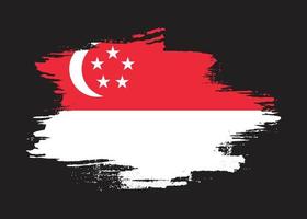 vetor abstrato da bandeira da textura do grunge de singapura