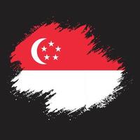 vetor pincelada bandeira de cingapura