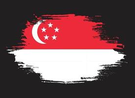 pincelada gráfica vetor de bandeira de singapura