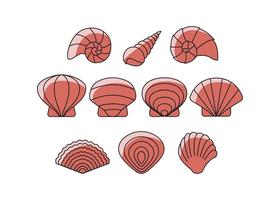 Vetor de ícones shells
