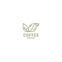 vetor de ícone de design de logotipo verde café