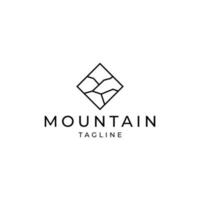 vetor de ícone de design de logotipo de montanha