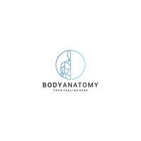 vetor de ícone de design de logotipo de anatomia corporal