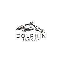 vetor de ícone de design de logotipo de golfinho