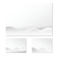 abstrato gradiente onda cinza fundo branco. modelo para design vetor