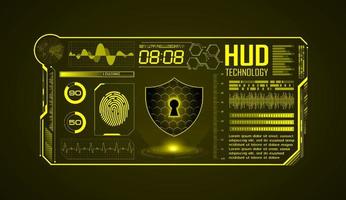 fundo de tela de tecnologia hud moderna vetor