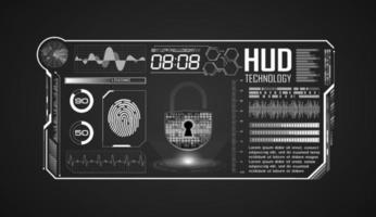 fundo de tela de tecnologia hud moderna vetor