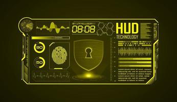 fundo de tela de tecnologia hud moderna vetor