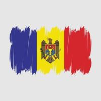 escova de bandeira da moldova vetor