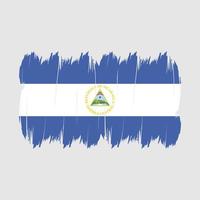 escova de bandeira da nicarágua vetor