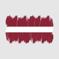 escova de bandeira da letónia vetor