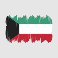 escova de bandeira kuwait vetor