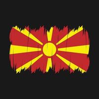 pincel de bandeira da macedônia do norte vetor