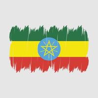 escova de bandeira da etiópia vetor