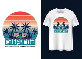 design de camiseta de tipografia de vibrações de verão vetor