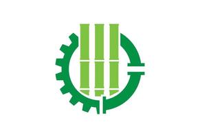 design de logotipo financeiro de bambu, modelo de design vetorial vetor