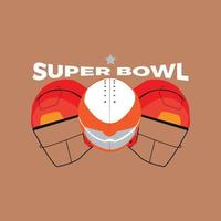 o super bowl, capacete de futebol, design de camiseta, pôster, impressão, cartão postal e outros usos vetor