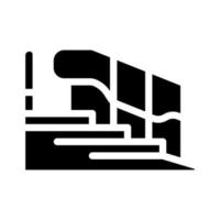 ilustração em vetor ícone de glifo de barras de escada de exercício dinâmico