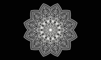 ornamento preto e branco. desenho de mandalas. desenho abstrato. vetor