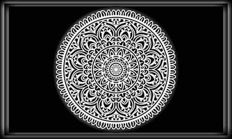 ornamento preto e branco. desenho de mandalas. desenho abstrato. vetor