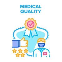 ilustração de cor de conceito de vetor de qualidade médica