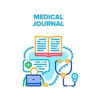 ilustração de cores do conceito de vetor de revista médica
