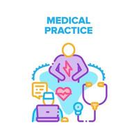 ilustração de cor do conceito de vetor de prática médica