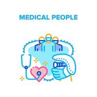 ilustração de cor do conceito de vetor de pessoas médicas