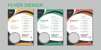 modelo de panfleto de vetor de apresentação de negócios, layout de capa moderna, relatório anual, pôster, panfleto em a4 com formas geométricas coloridas, cor gradiente com fundo claro